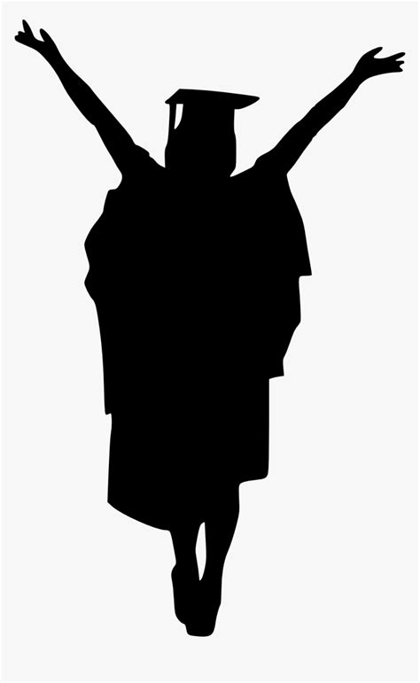 Free Png Graduation Silhouette Png - Female Graduate Silhouette Png, Transparent Png - kindpng
