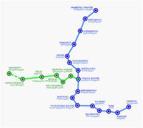 Metro Map Of Tbilisi Full Resolution - Tbilisi Metro Map, HD Png ...