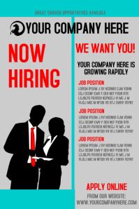 Hiring Poster Templates | PosterMyWall