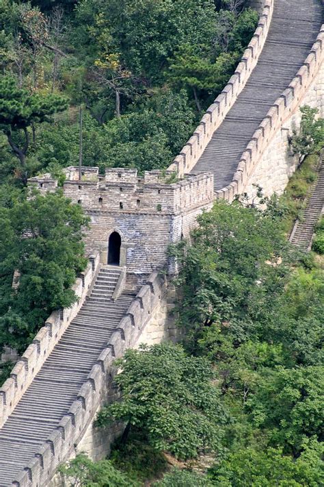 chinese, wall, large, great wall, places of interest, building, beijing, attraction, trip ...