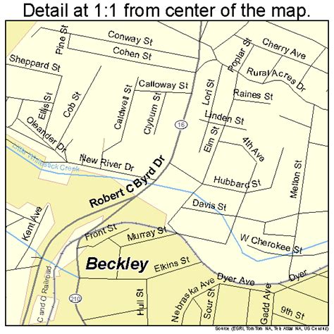 Beckley West Virginia Street Map 5405332