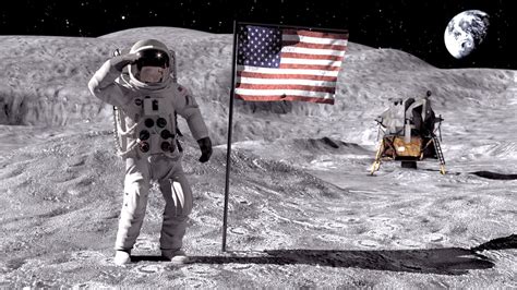 3d astronaut landing moon model