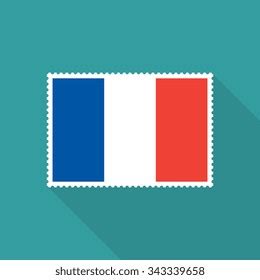 France Flag Postage Stamp Vector Stock Vector (Royalty Free) 343339658 | Shutterstock