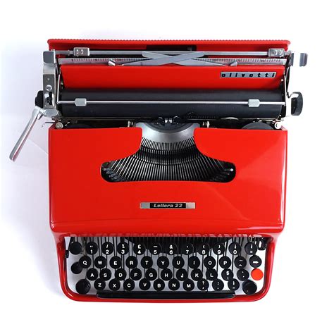 Red Olivetti Lettera 22 Typewriter For Sale - My Cup Of Retro Typewriters