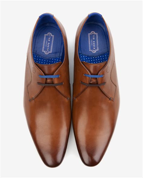 Ted baker Leather Derby Shoes in Brown for Men (Tan) | Lyst