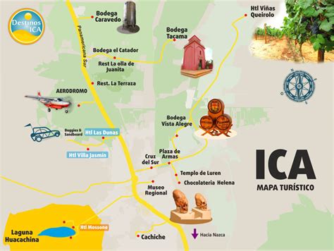 Mapa Turístico Ica - Destinos Ica