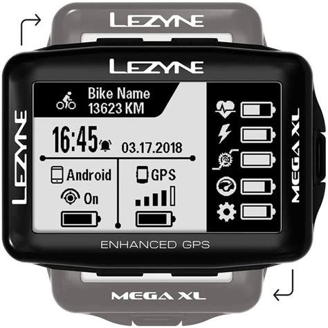 Lezyne Mega XL GPS Cycling Computer - Power Meter City