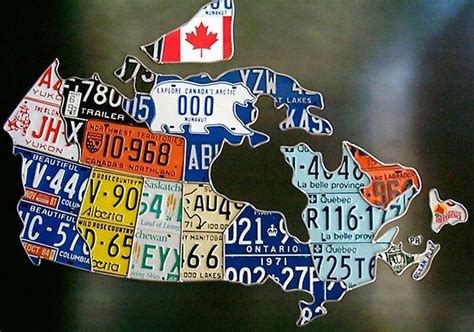 Canadian License Plates piece