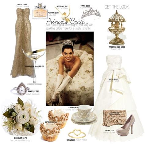 the bride's wedding dress and accessories are shown in this brochure image