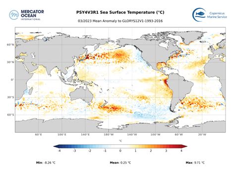 Global sea surface temperatures reach record high - Mercator Océan ...