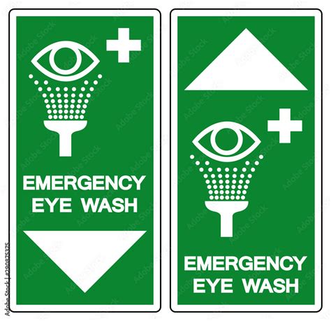 Emergency Eye Wash Symbol Sign, Vector Illustration, Isolate On White ...