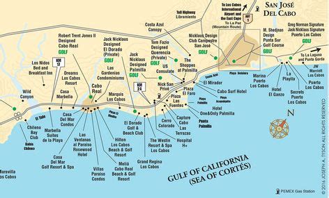 map of resorts on medano beach cabo - Google Search | Cabo san lucas map, Cabo san lucas hotels