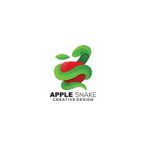 apple snake logo illustration template design colorful 18778133 Vector ...