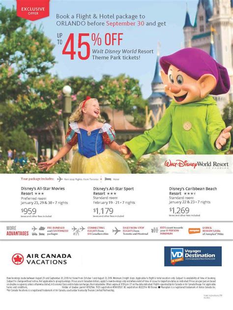 45% off Walt Disney World Resort Theme Park tickets | Voyages Destination