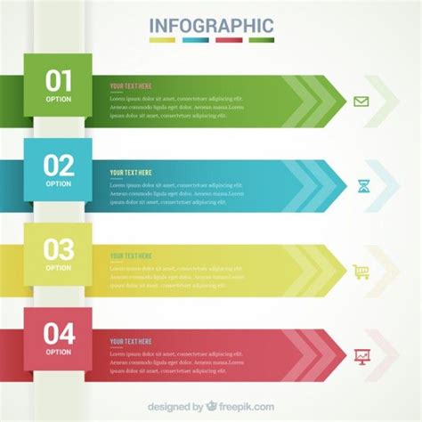 Free Vector | Infographic template with arrow banners | Free infographic templates, Infographic ...