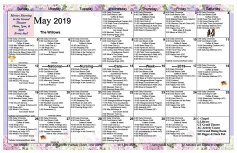 Long Beach Senior Center Calendar - Printable Computer Tools