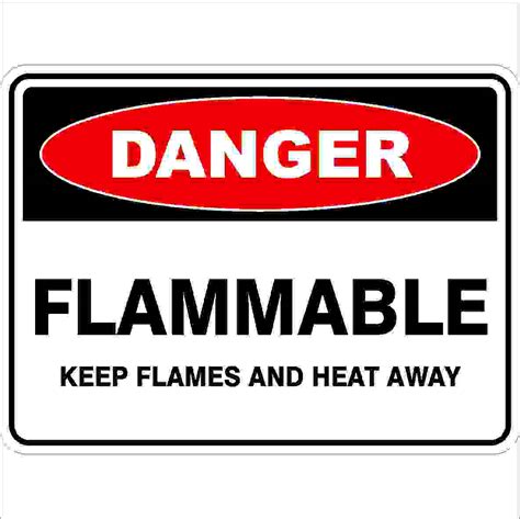 FLAMMABLE KEEP FLAMES AND HEAT AWAY | Buy Now | Discount Safety Signs Australia