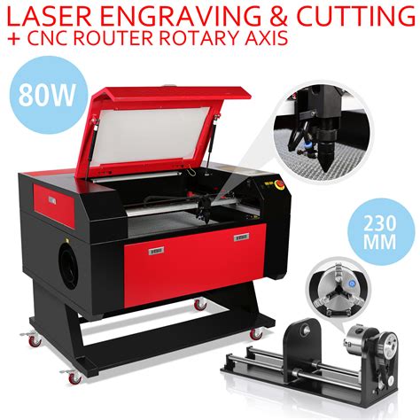 80W Laser Engraving Machine Rotary Axis Engraver 3-JAW High Efficiency Great for sale from Australia