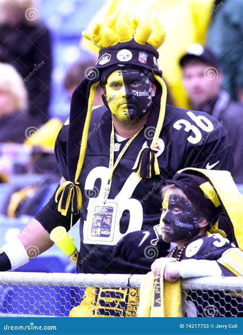 Pittsburgh Steelers-Fans redaktionelles stockfoto. Bild von karosserie ...