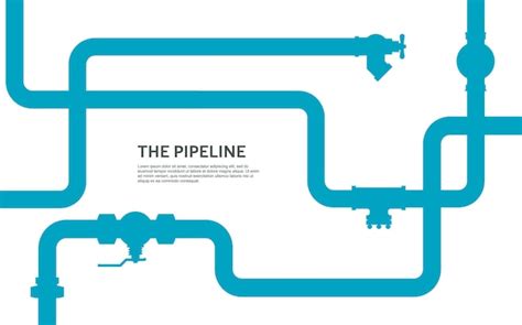 Premium Vector | Pipeline infographic concept with blue and white ...