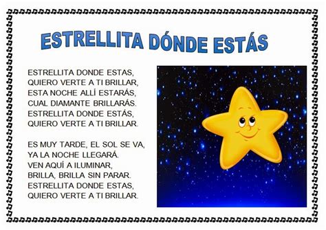 Letra De Canciones Estrellita Donde Estas En Ingles - Citas Romanticas ...