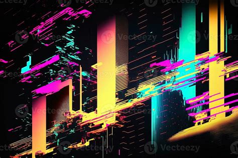 Abstract background with interlaced digital glitch and distortion effect. Futuristic cyberpunk ...