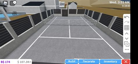 Made my own custom tennis court! :) : r/Bloxburg