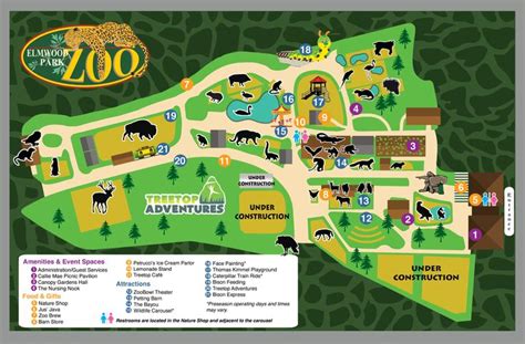 Zoo Map • Elmwood Park Zoo | Elmwood Park Zoo | Zoo map, Elmwood park ...