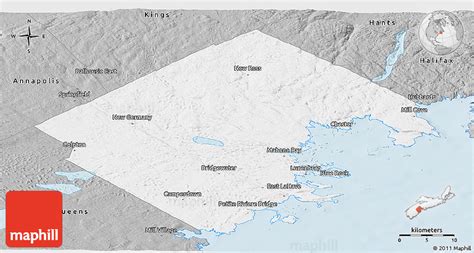 Gray Panoramic Map of Lunenburg