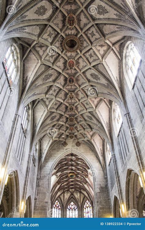 Central Nave of the Berne Cathedral. Interior of the Berne Cathedral ...