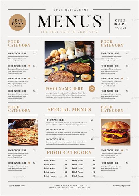 SImple Food Menus | Food menu design, Breakfast menu design, Menu design template