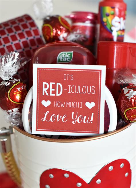 Cute Valentine's Day Gift Idea: RED-iculous Basket