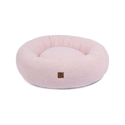 Charlie's Boucle Style Calming Donut Dog Bed Pink Large - Bunnings Australia