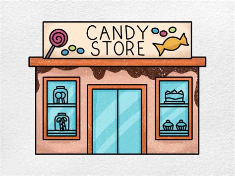 Candy Shop Drawing - HelloArtsy