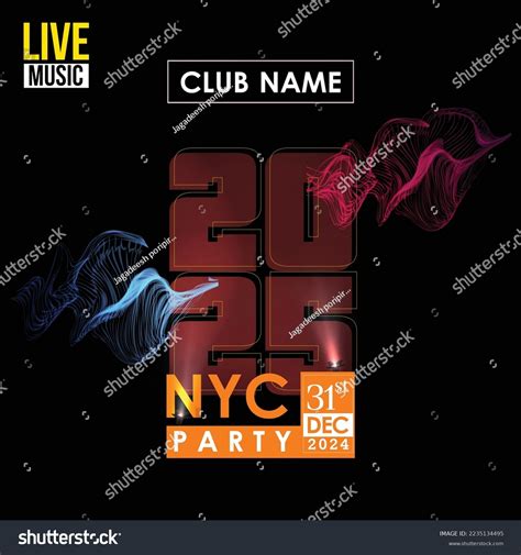 2025 New Year Celebration Party Vector Stock Vector (Royalty Free ...