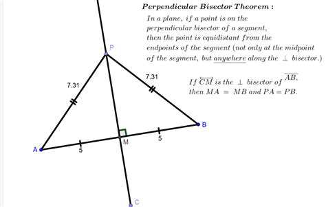 Perpendicular Bisector Theorem – GeoGebra