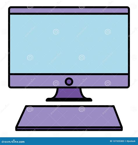 Computer and Keyboard Design Stock Vector - Illustration of border ...