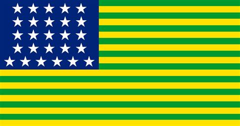 Brazilian flag in the style of the American flag | Flag, American flag, Brazilian flag