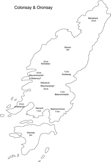 Colonsay and Oronsay Map | Land Assessment Scotland