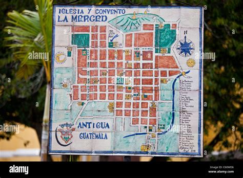 Map of Antigua, Guatemala Stock Photo - Alamy