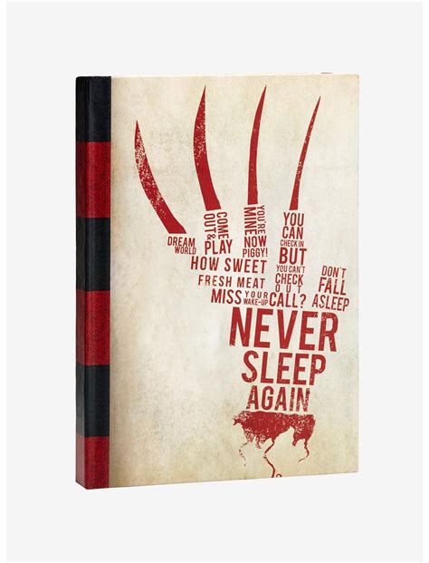 A Nightmare On Elm Street Freddy Krueger Quote Hardcover Ruled Journal