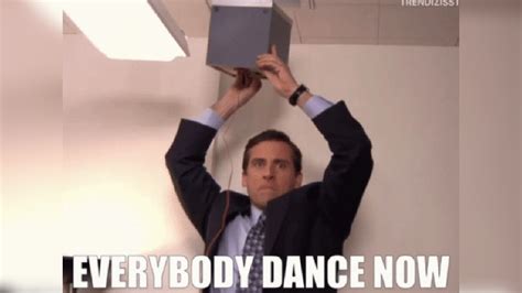 Michael Scott With Speaker "Everybody Dance Now" | Know Your Meme