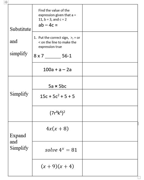 Algebra 2 Formulas