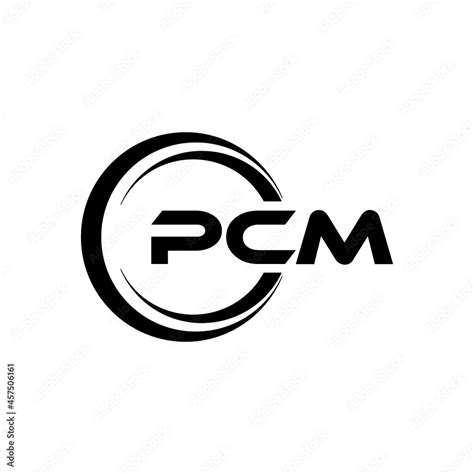 PCM letter logo design with white background in illustrator, vector logo modern alphabet font ...