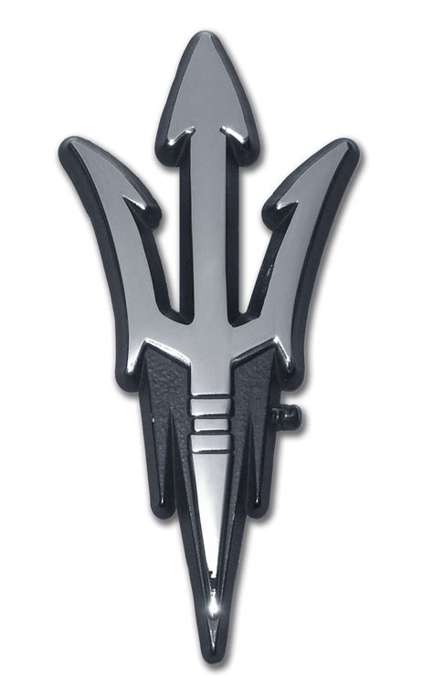 Arizona State University All Chrome Pitchfork Car Emblem - I AmEricas Flags