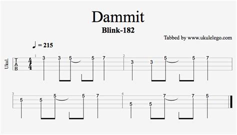 Dammit by Blink-182 Riff | Ukulele Go