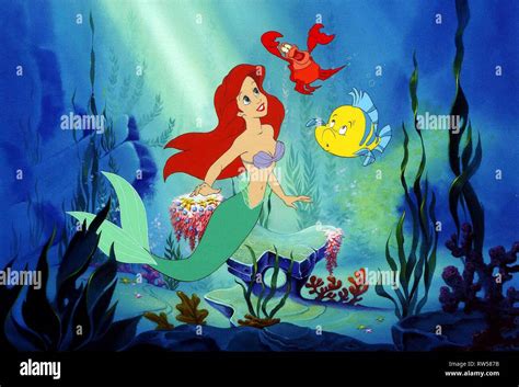 ARIEL,SEBASTIAN,FLOUNDER, THE LITTLE MERMAID, 1989 Stock Photo - Alamy