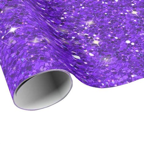 Purple Glitter Pattern ID144 Wrapping Paper | Zazzle.com | Purple ...