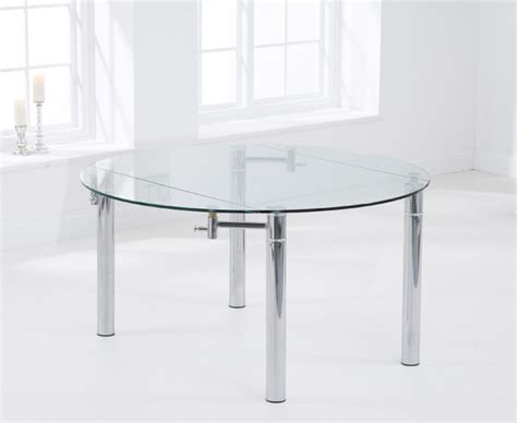 Melbourne 145cm Round Glass Extending Dining Table | The Great Furniture Trading Company | Round ...