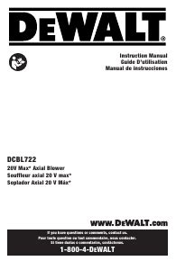 Manual DeWalt DCBL722P1 Leaf Blower